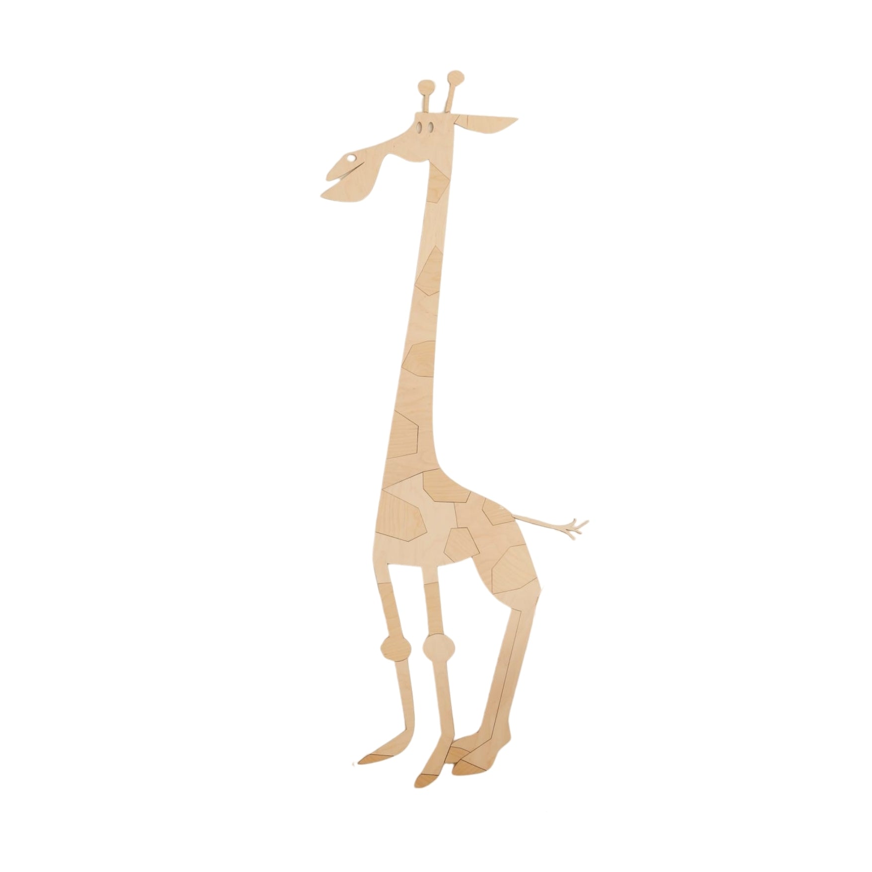 Trä Safari Giraff – Väggdekoration