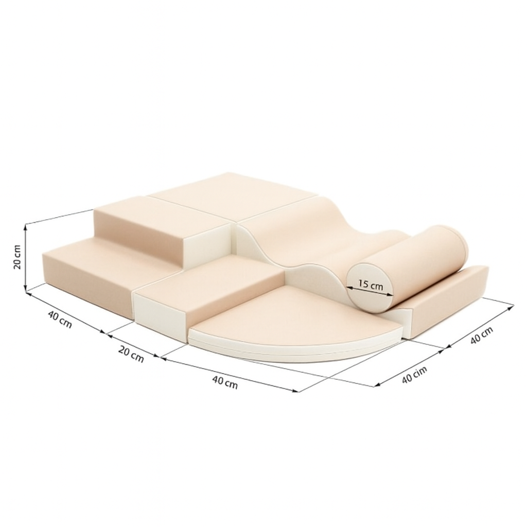 Mjukt skum Beige - Lekblock 6-delars set