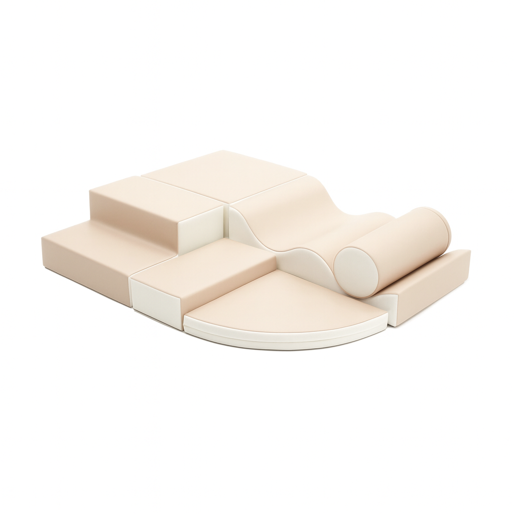 Mjukt skum Beige - Lekblock 6-delars set