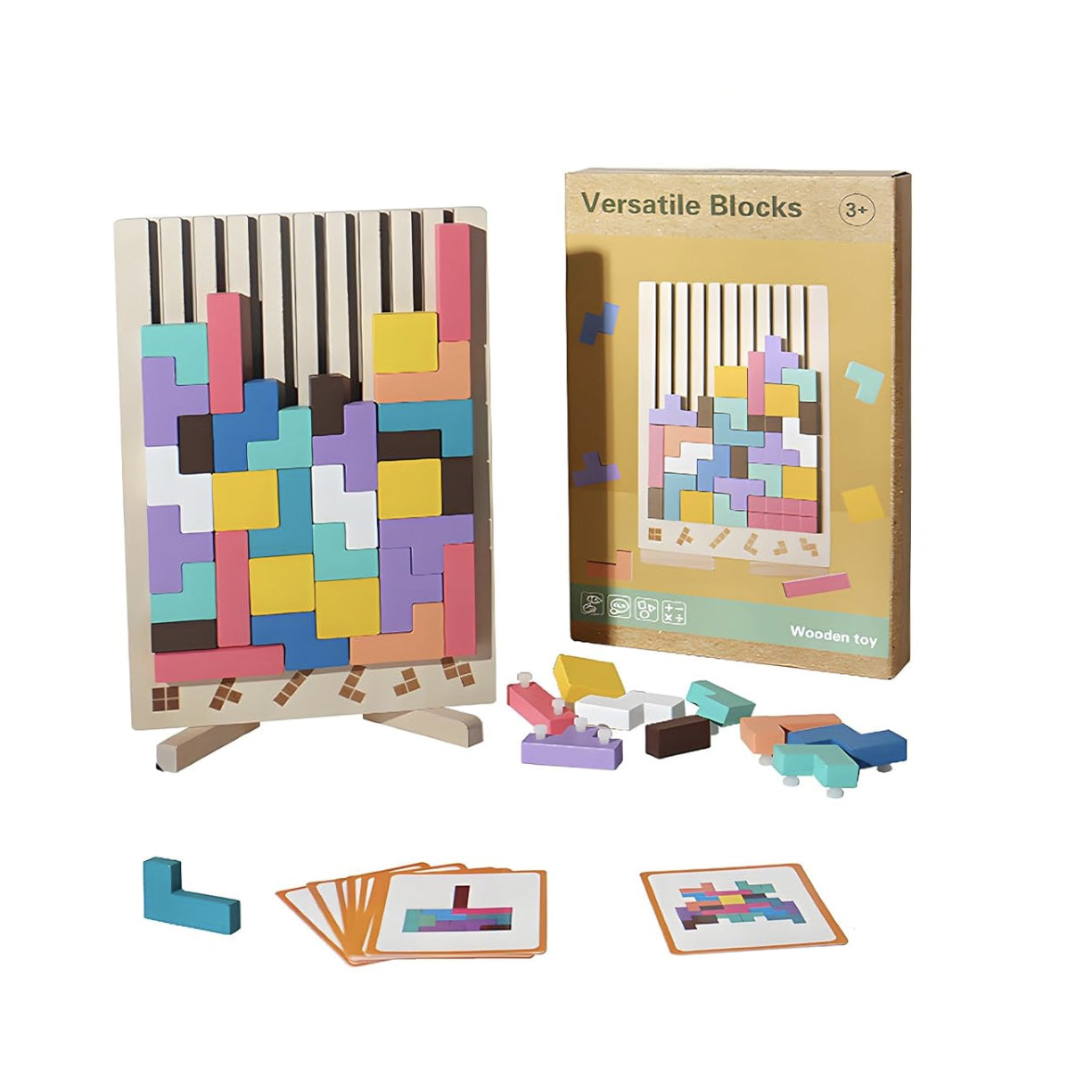 Tetris Montessori Houten - Puzzel