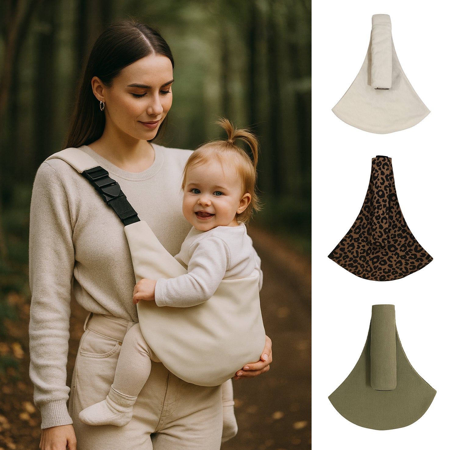 heupdrager-baby-kind-ergonomisch-draagzak-beige-comfortabel-side-sfeerfoto